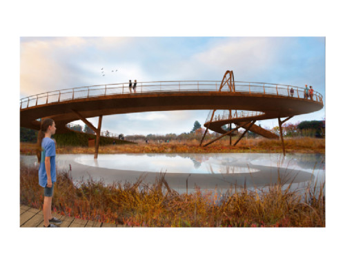 Palo Alto Adobe Creek/Highway 101 bicycling and pedestrian bridge competition featured in Elevate 101